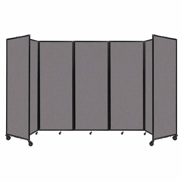 Versare Room Divider 360 Folding Portable Partition 14' x 7'6" Slate Fabric 1190519 - main